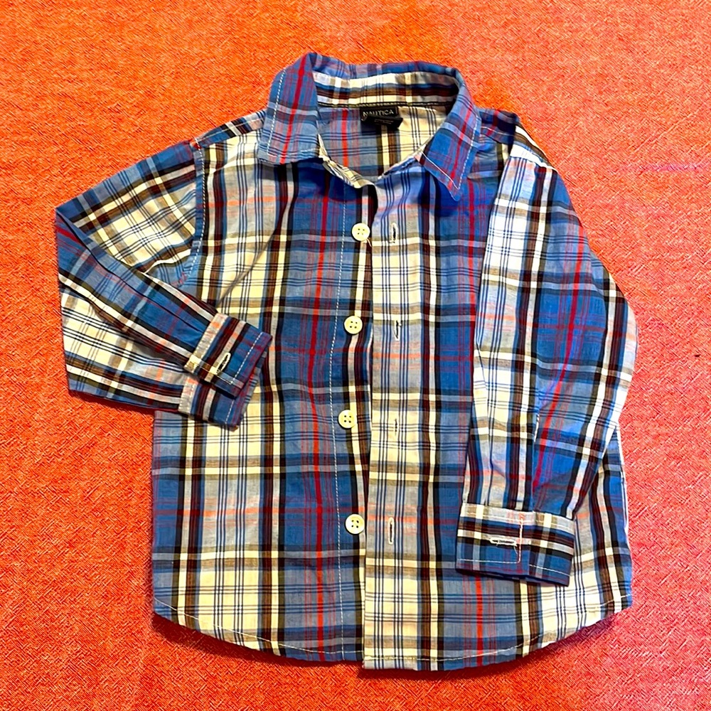 Toddler Nautica Button Up Shirt Size 18m